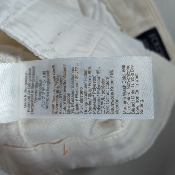 J. Crew High Rise Girlfriend Chino Pants Stone Ivory White 6 - Picture 8 of 9